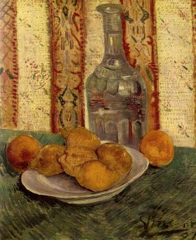 Vincent Van Gogh : A Plate with Lemons and a Carafe